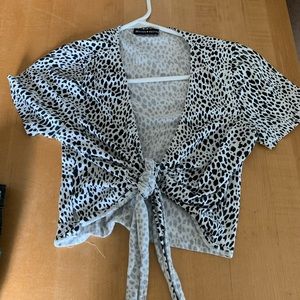 RARE brandy cheetah/leopard print rae top